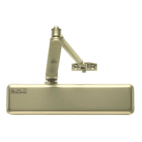 Door Closer, Aluminum Painted, Regular Arm, Adjustable Size 1-6, Full Plastic Cover